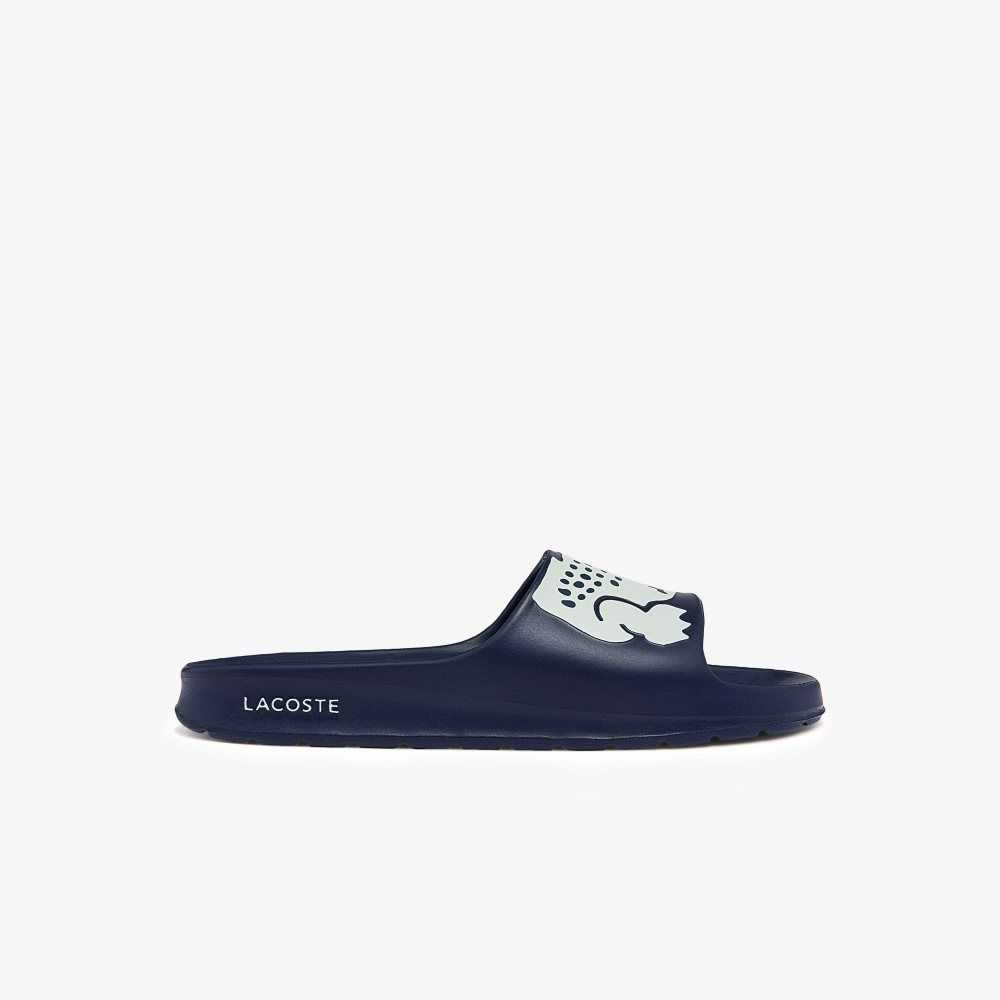 Lacoste Croco 2.0 Slides Nvy/Wht | OIV-876910