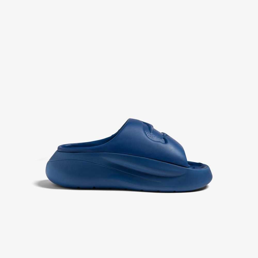 Lacoste Croco 3.0 Slides Dark Blue/Dark Blue | YAH-790452