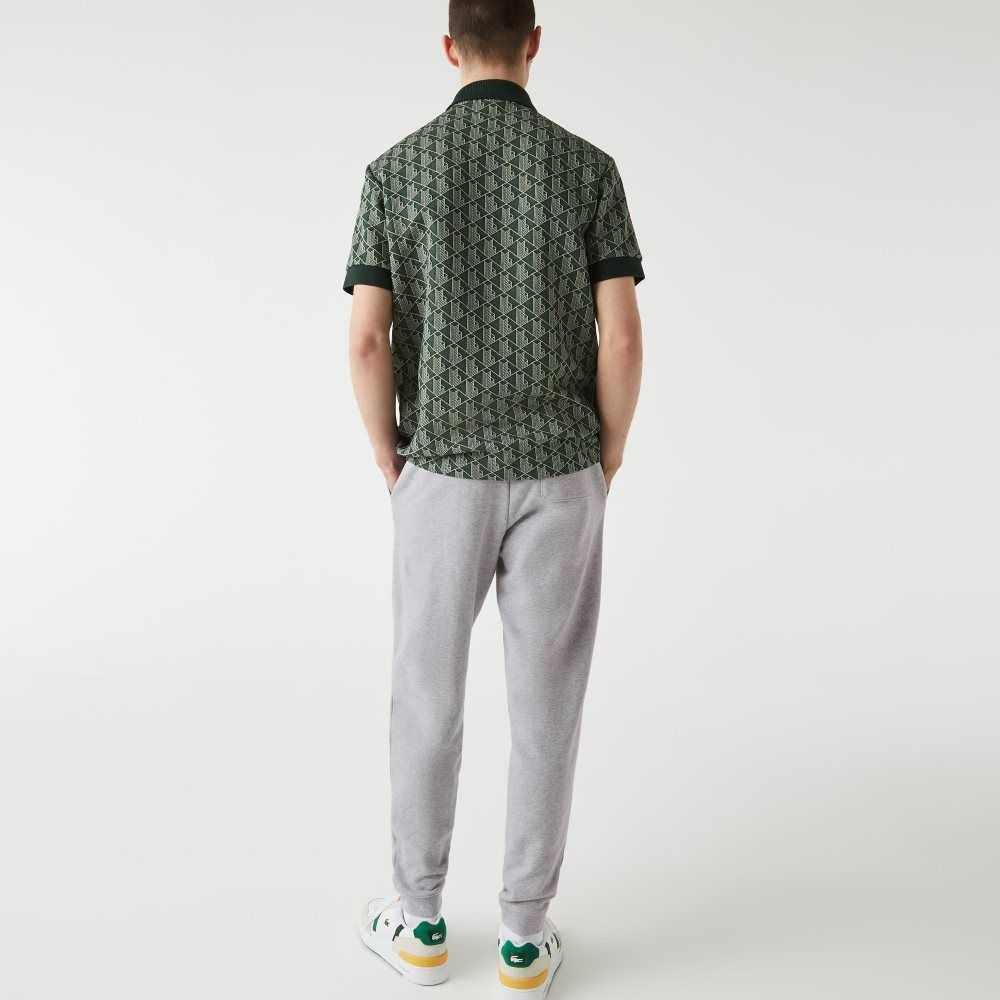 Lacoste Crocodile Branding Cotton Fleece Jogging Pants Grey Chine | HTC-405269