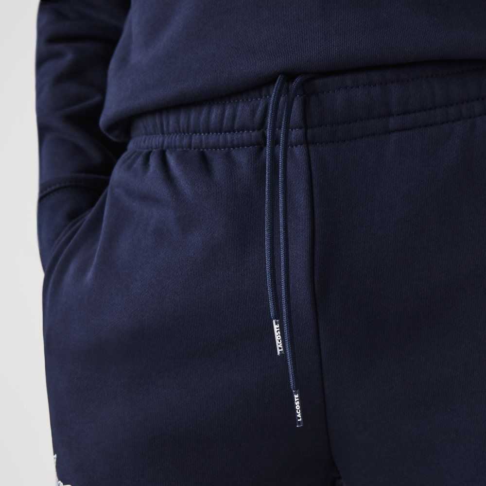 Lacoste Crocodile Branding Cotton Fleece Jogging Pants Navy Blue | IQU-021983