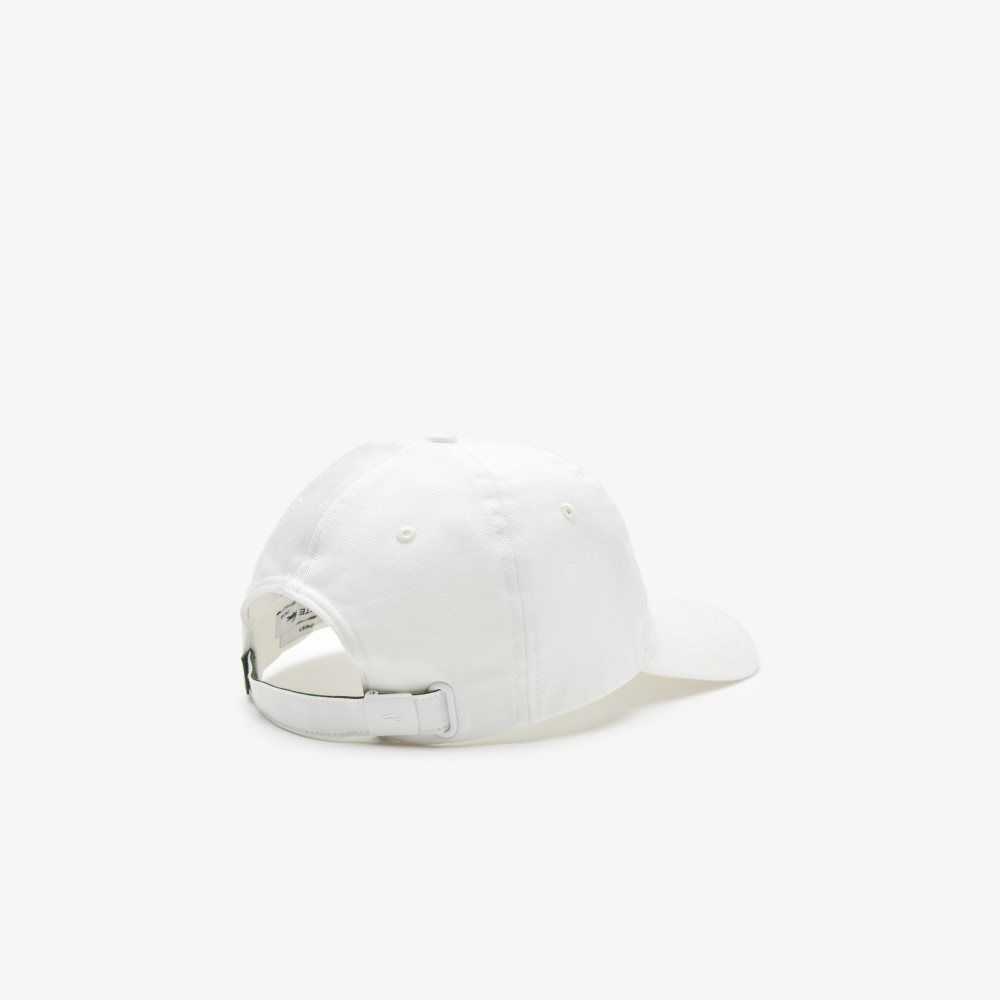 Lacoste Crocodile Patch Branded Cap White | KIX-601592