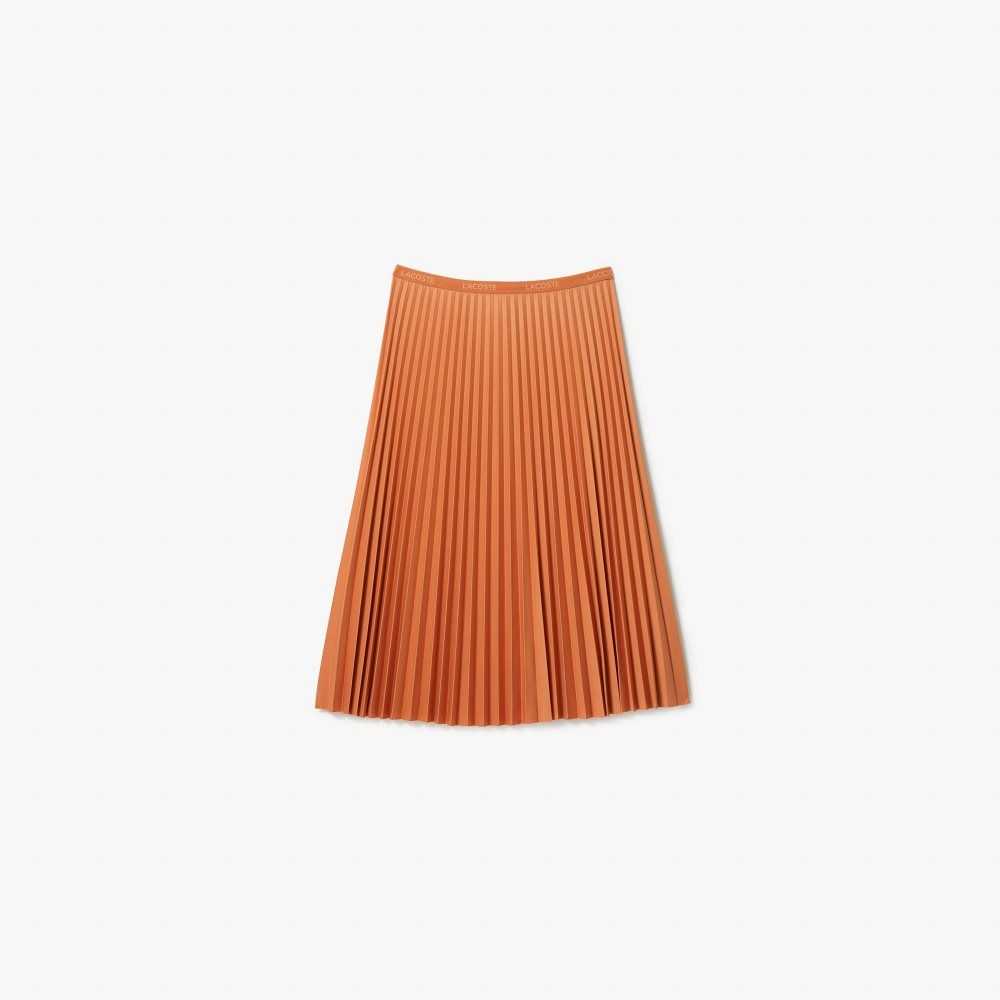 Lacoste Elasticized Waist Flowing Pleated Skirt Orange | HMF-974085