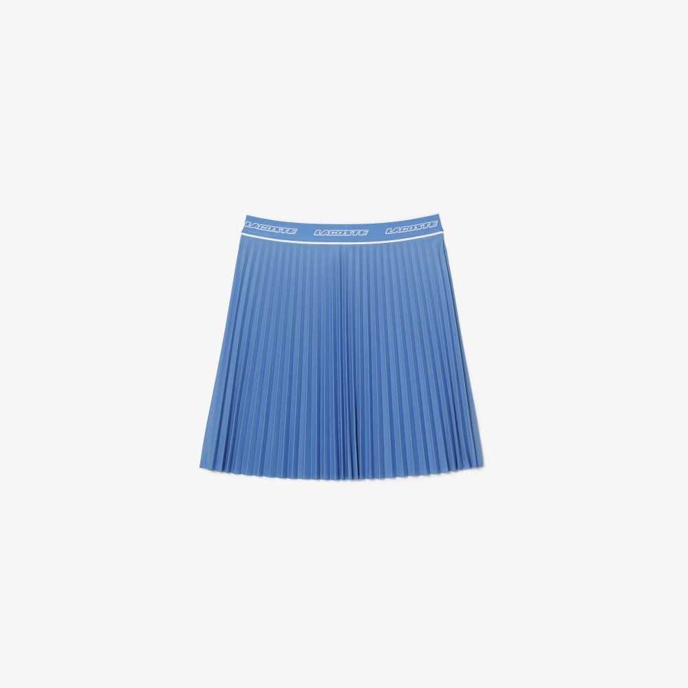 Lacoste Elasticized Waist Pleated Skirt Blue | QCG-671398