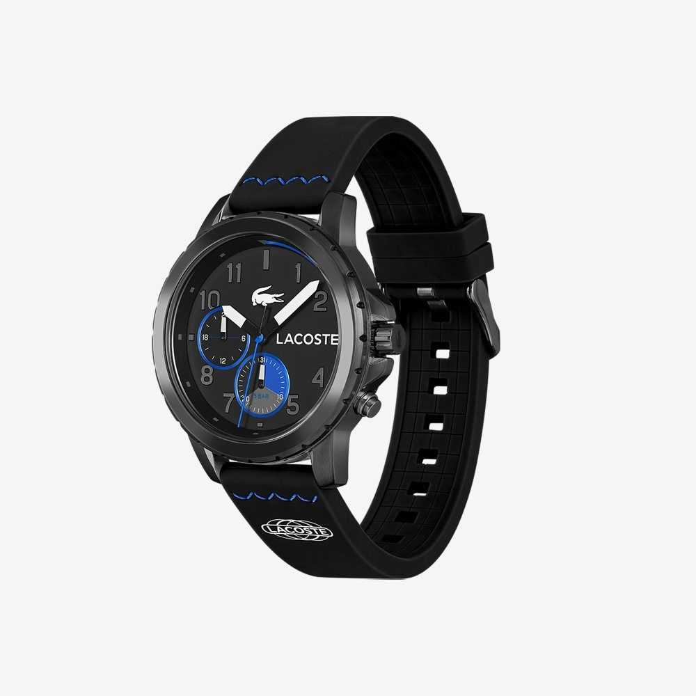 Lacoste Endurance Multifunctional Black Silicone Watch Black | MLW-504839