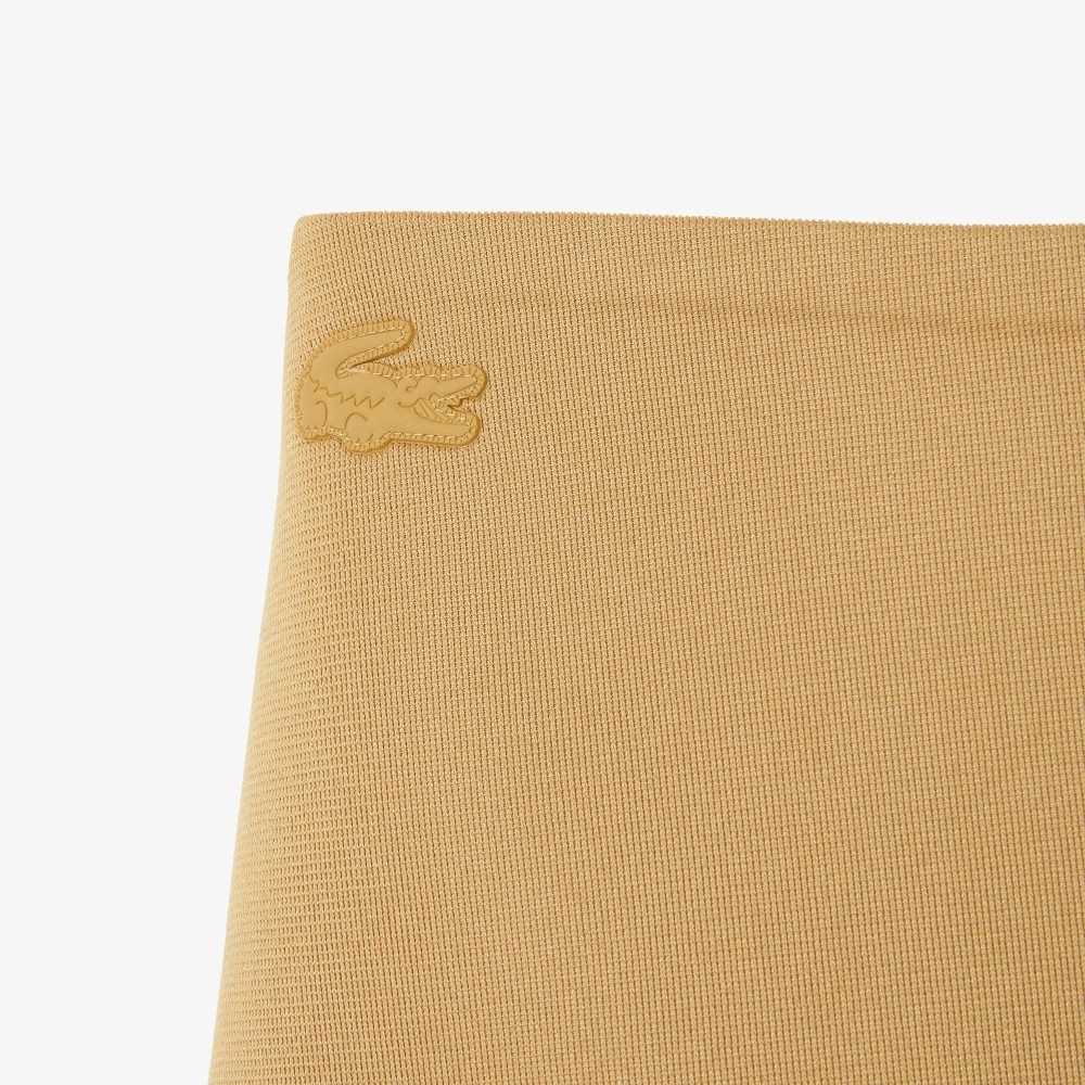 Lacoste Fashion Show Edition Pleated Canvas Tennis Skirt Beige | OWS-761804