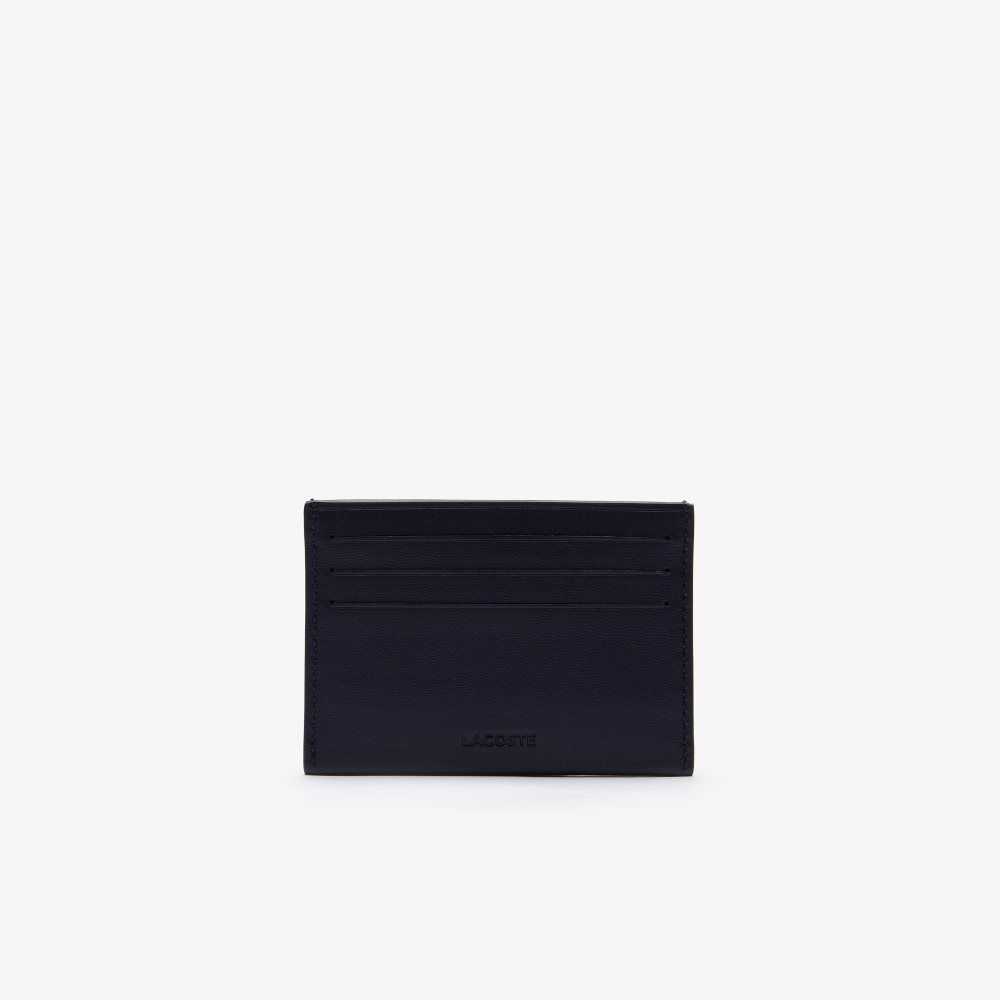 Lacoste Fitzgerald Leather Card Holder Peacoat | PBV-230516