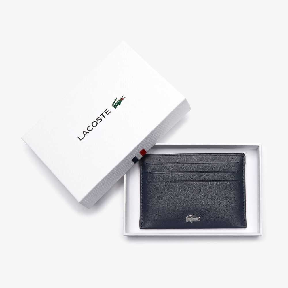 Lacoste Fitzgerald Leather Card Holder Peacoat | PBV-230516