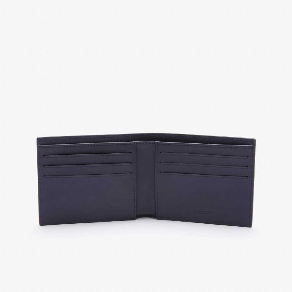 Lacoste Fitzgerald Leather Six Card Wallet Peacoat | IGV-543021