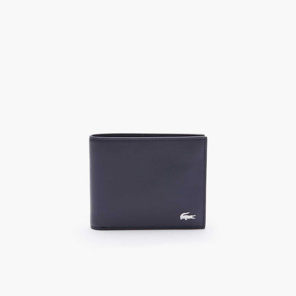 Lacoste Fitzgerald Leather Six Card Wallet Peacoat | IGV-543021