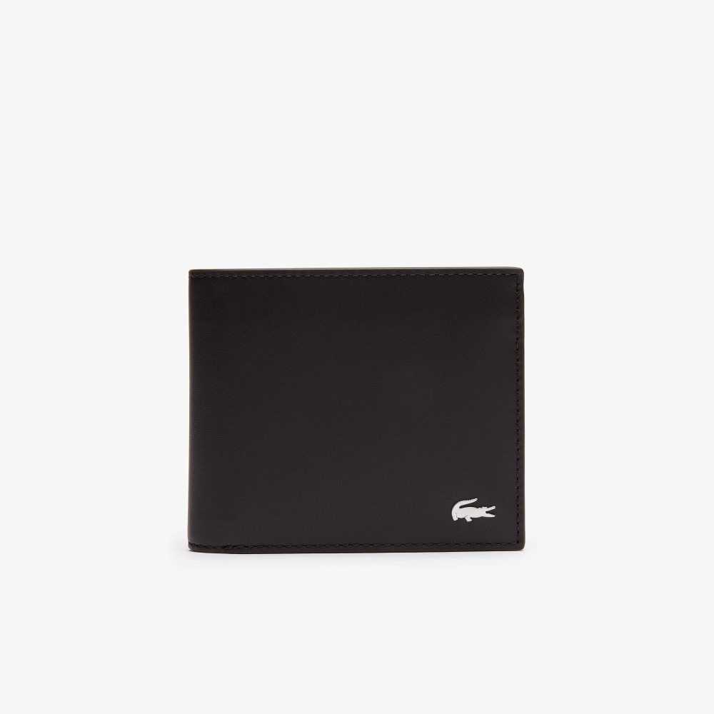 Lacoste Fitzgerald Leather Wallet Dark Brown | YWF-567198