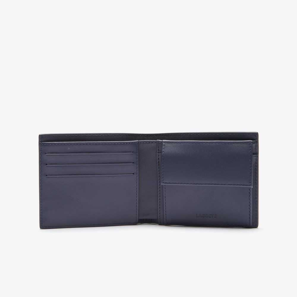 Lacoste Fitzgerald Leather Wallet Peacoat | ODN-913267