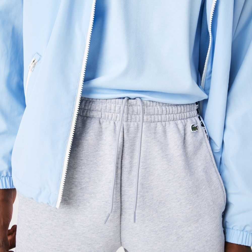 Lacoste Fleece Bermuda Shorts Grey Chine / White / Black | FZY-675941