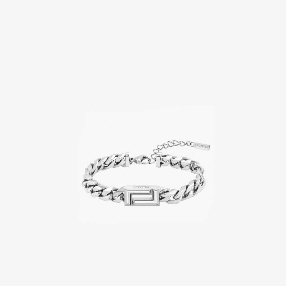 Lacoste Fundament Bracelet Silver | ELS-921067