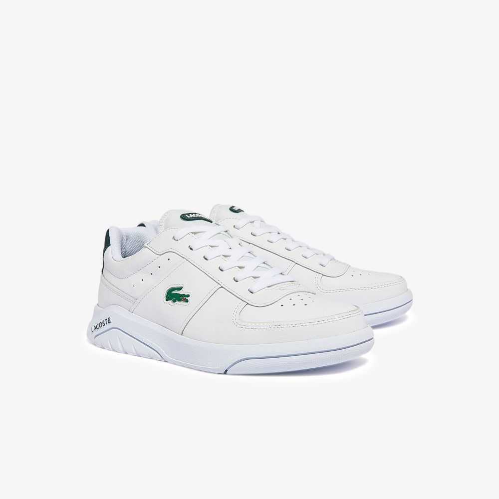 Lacoste Game Advance Leather Sneakers White/Dark Green | NCU-962847