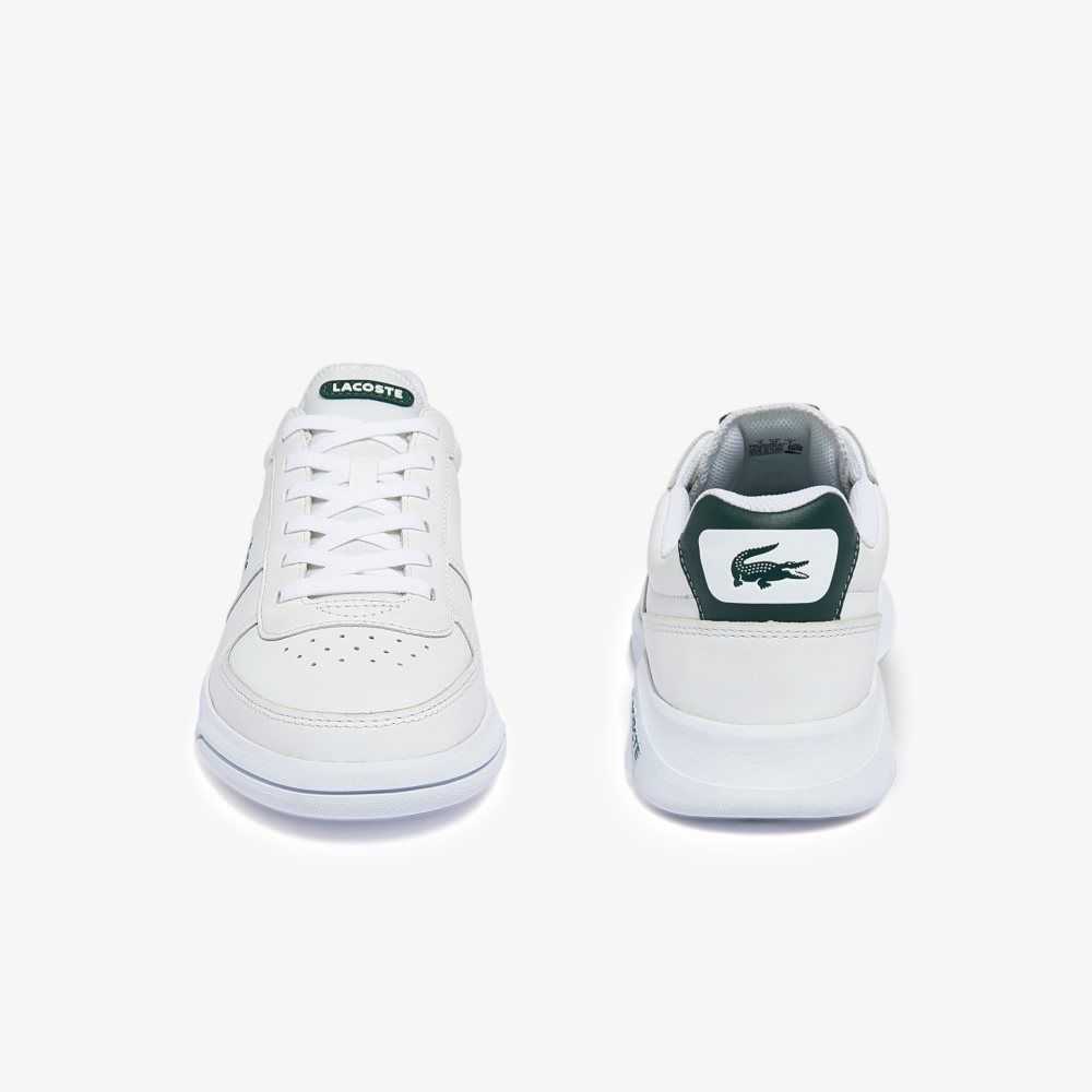 Lacoste Game Advance Leather Sneakers White/Dark Green | NCU-962847