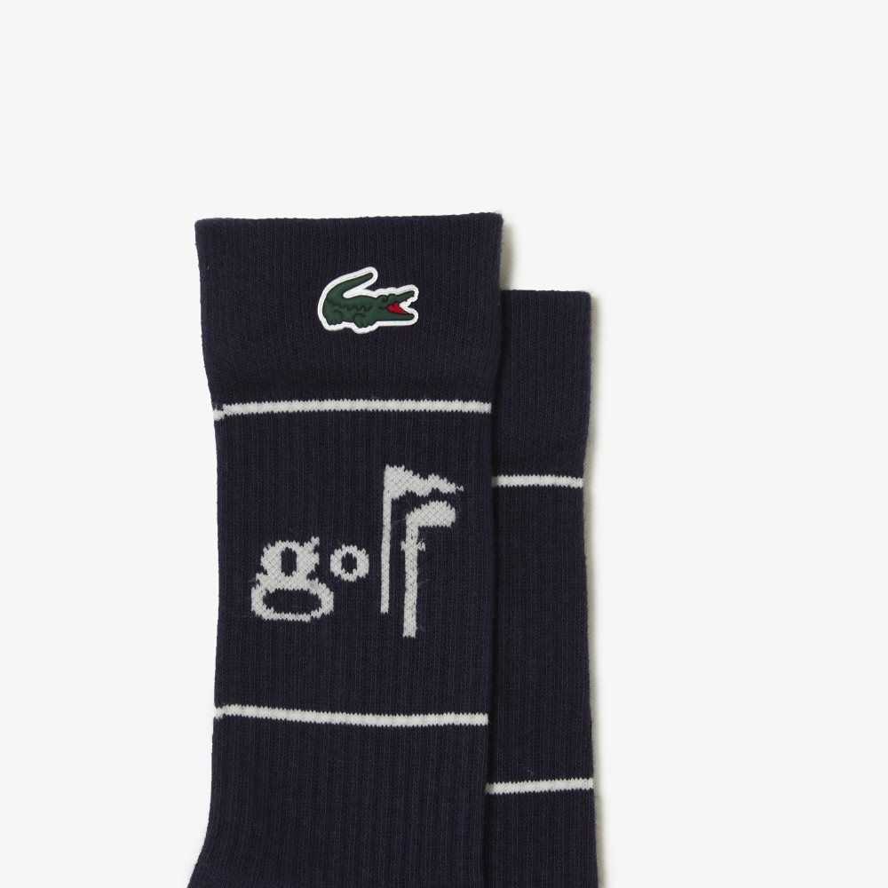 Lacoste Golf Lettering Socks Hhw | CHT-861327