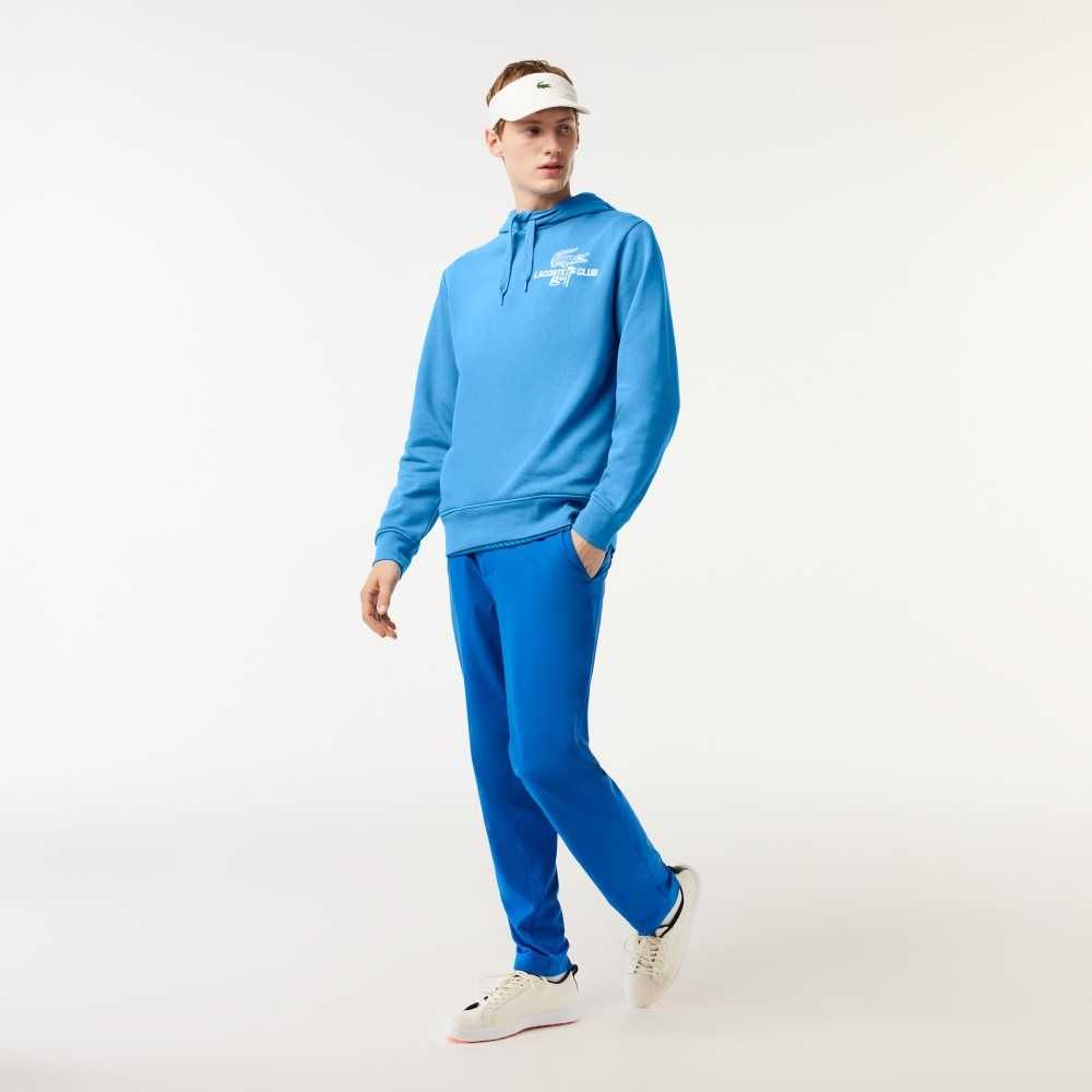 Lacoste Golf Relaxed Fit Hoodie Blue | VHW-051439