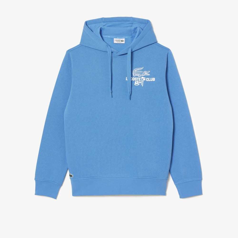 Lacoste Golf Relaxed Fit Hoodie Blue | VHW-051439