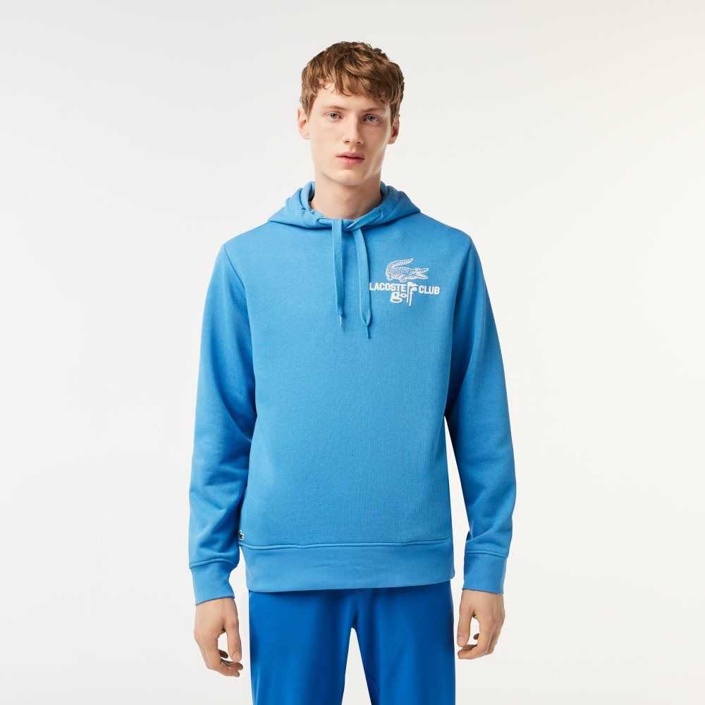 Lacoste Golf Relaxed Fit Hoodie Blue | VHW-051439