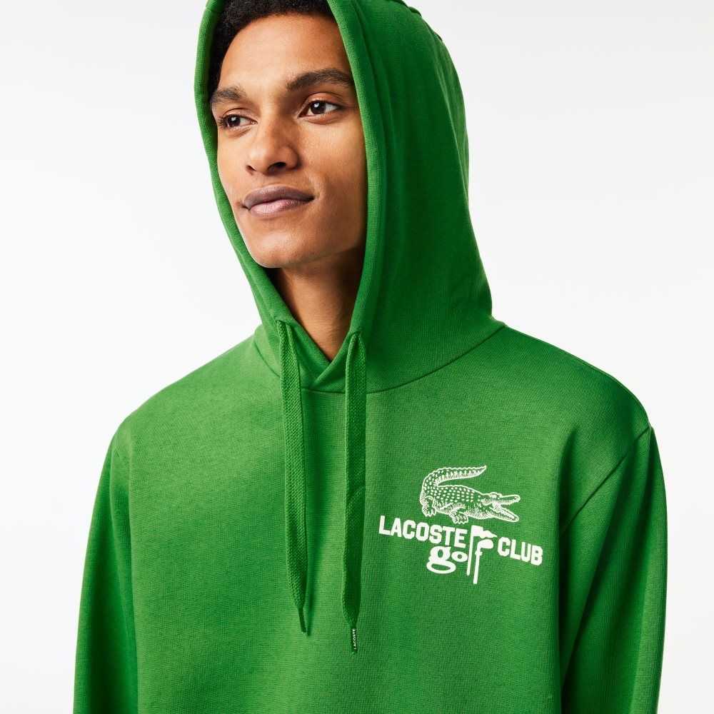 Lacoste Golf Relaxed Fit Hoodie Green | TZQ-951283