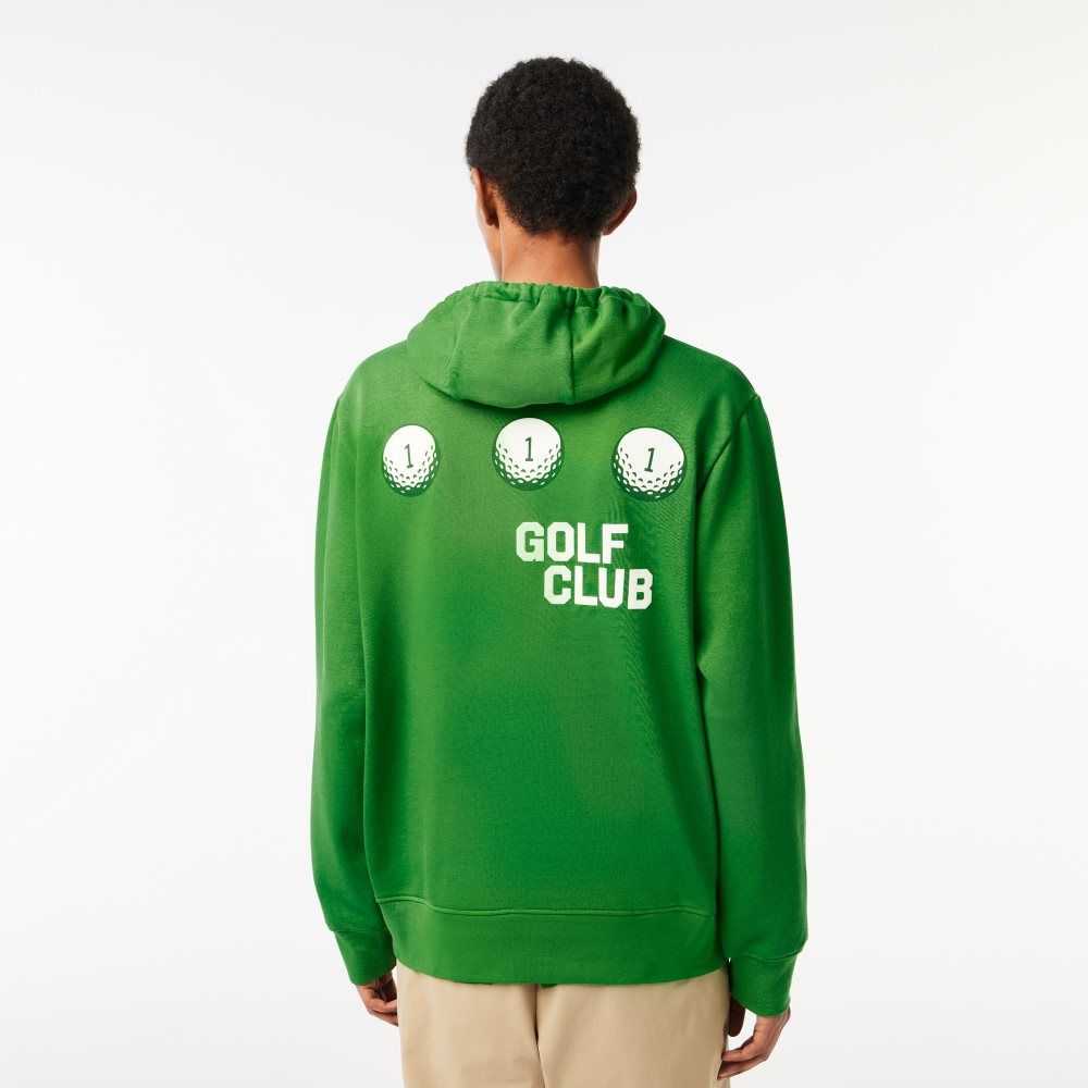 Lacoste Golf Relaxed Fit Hoodie Green | TZQ-951283