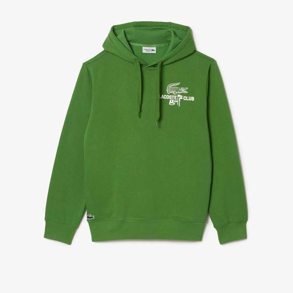 Lacoste Golf Relaxed Fit Hoodie Green | TZQ-951283