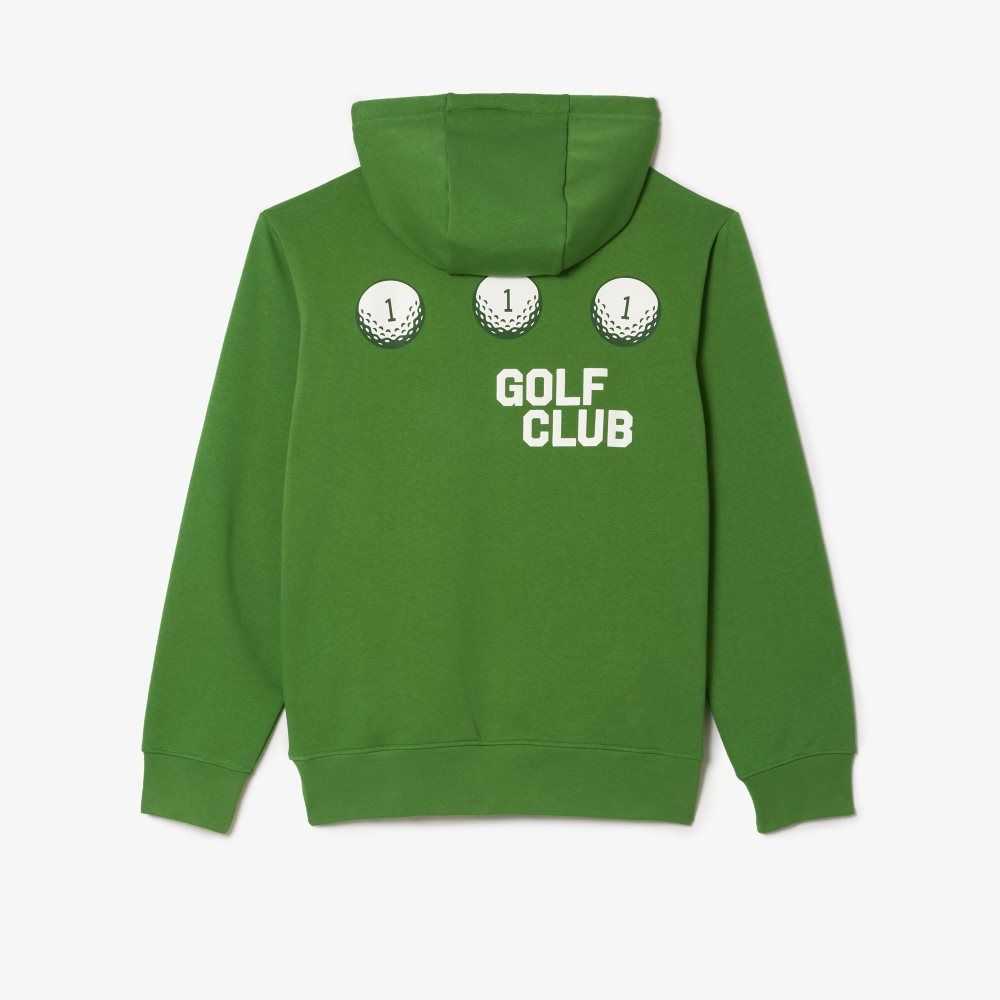 Lacoste Golf Relaxed Fit Hoodie Green | TZQ-951283