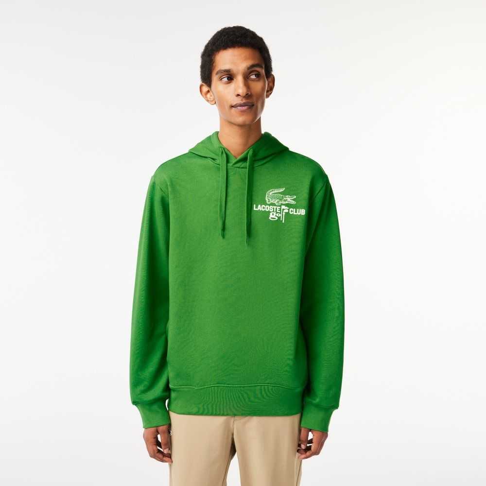 Lacoste Golf Relaxed Fit Hoodie Green | TZQ-951283