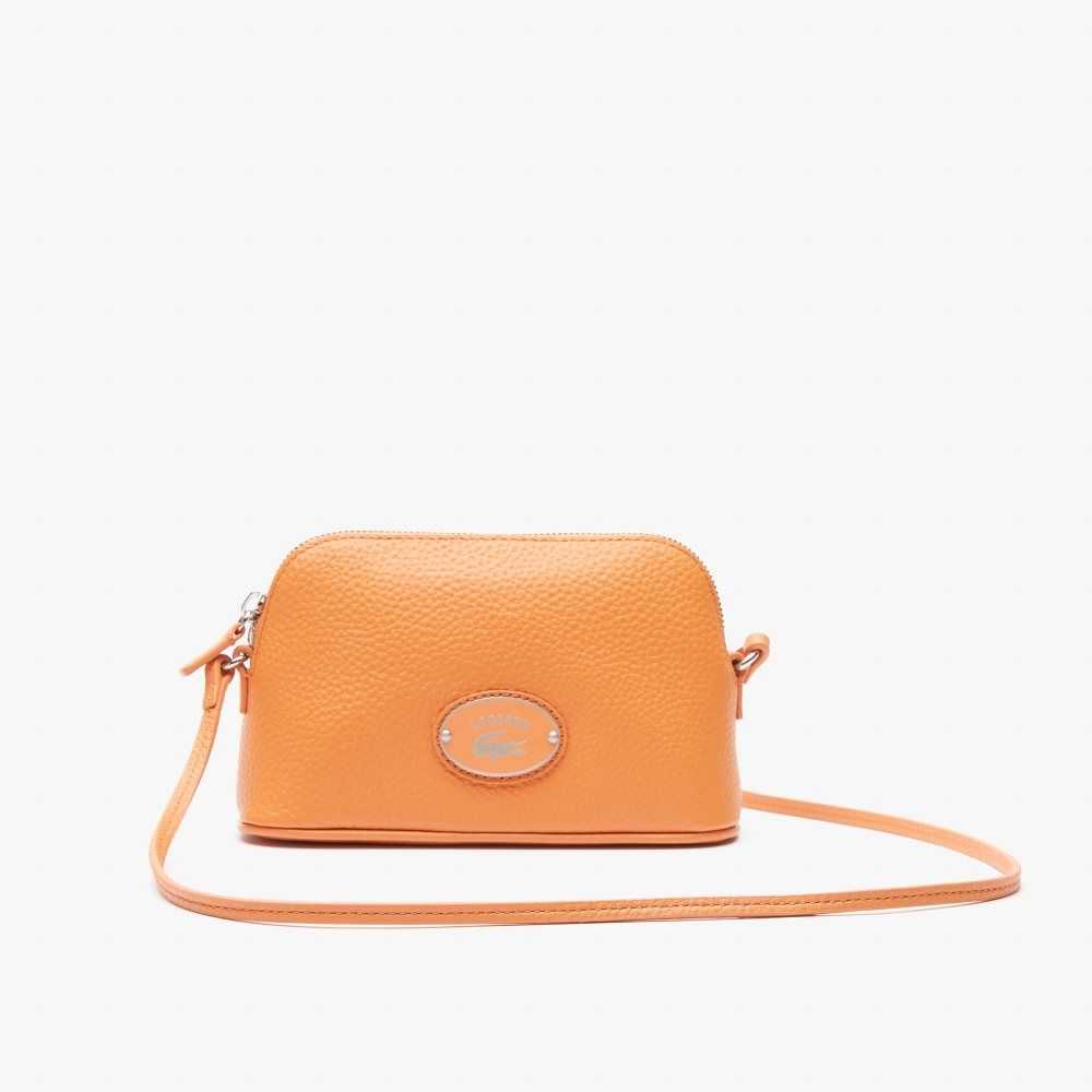 Lacoste Grained Leather Dome Crossover Bag Poterie | VOC-137564