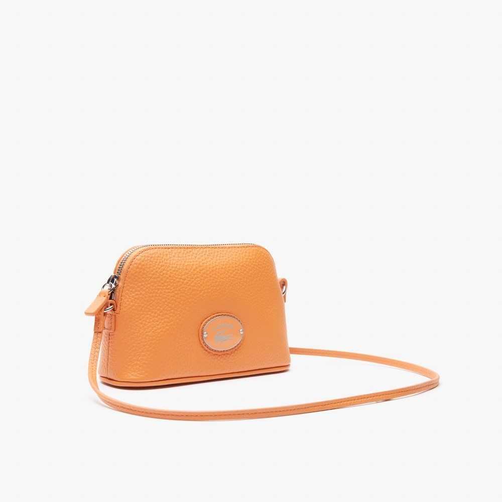 Lacoste Grained Leather Dome Crossover Bag Poterie | VOC-137564