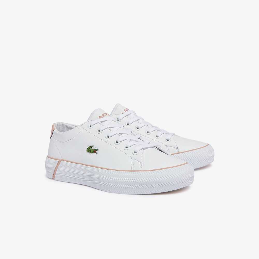 Lacoste Gripshot BL Leather Sneakers Wht/Lt Pink | VMX-428659