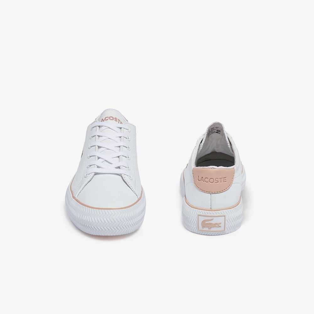 Lacoste Gripshot BL Leather Sneakers Wht/Lt Pink | VMX-428659