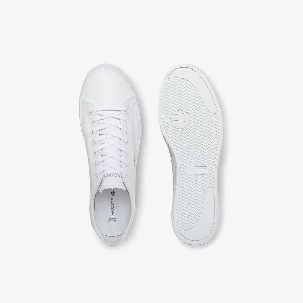 Lacoste Gripshot Leather Sneakers White/White | ZEO-439127