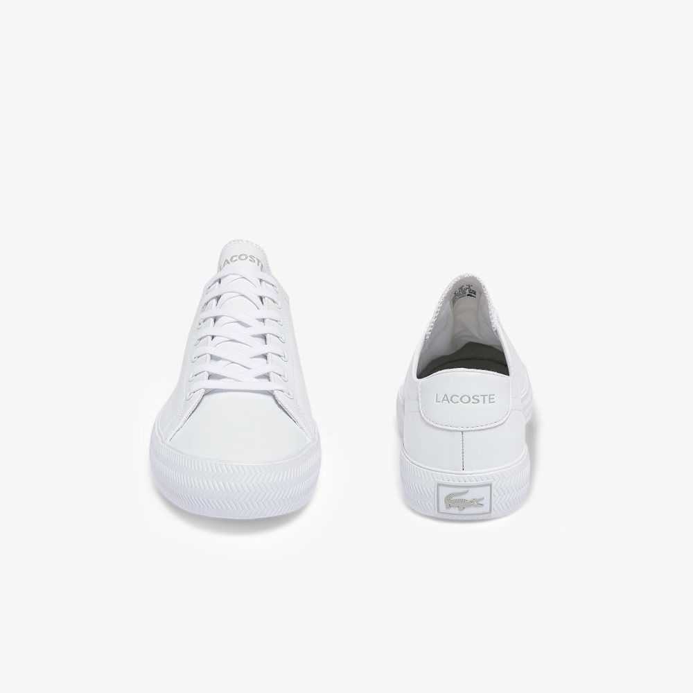 Lacoste Gripshot Leather Sneakers White/White | ZEO-439127