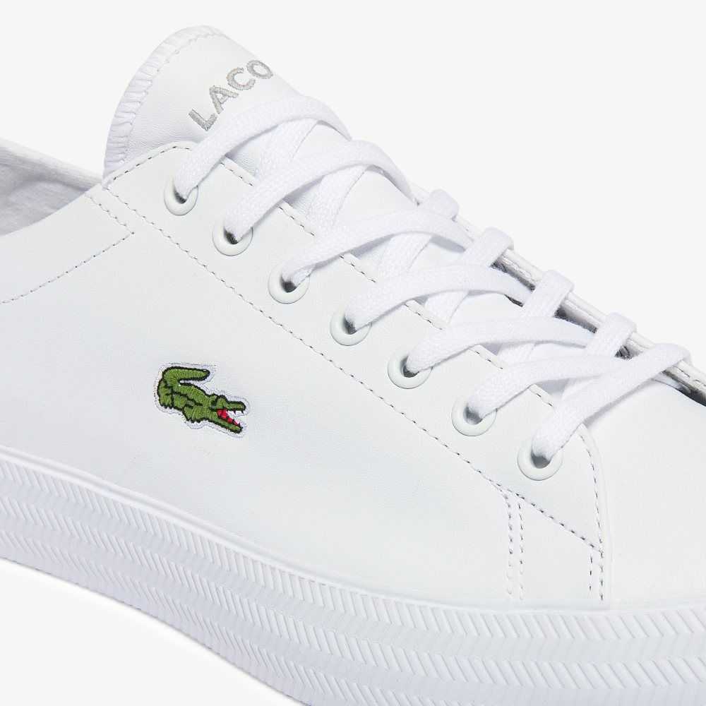 Lacoste Gripshot Leather Sneakers White/White | ZEO-439127