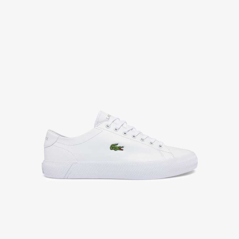 Lacoste Gripshot Leather Sneakers White/White | ZEO-439127