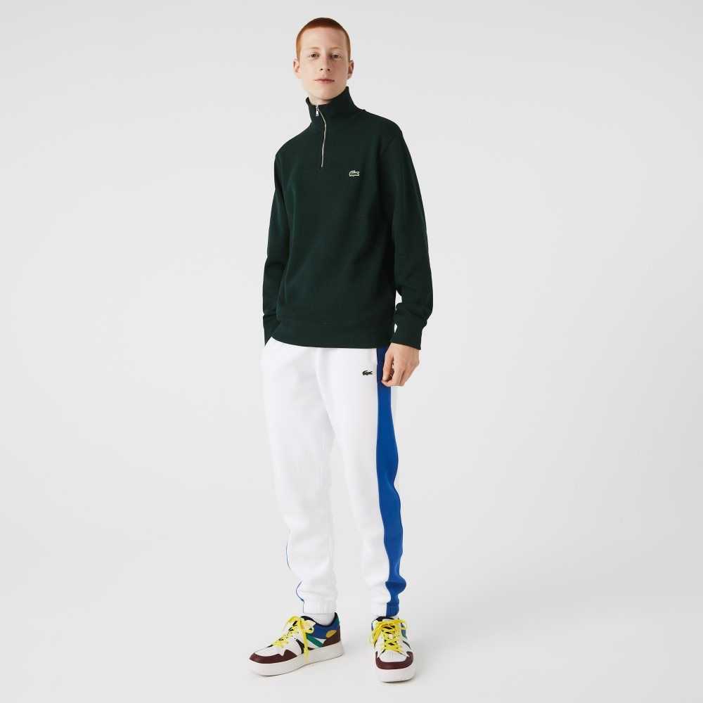 Lacoste Half Zip Cotton Sweatshirt Green | WQZ-423560