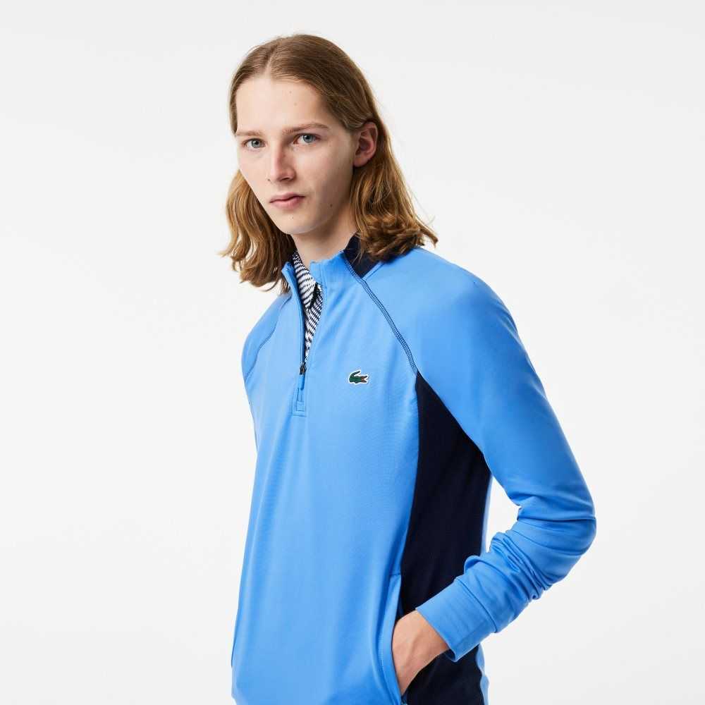 Lacoste Half Zip Golf Sweatshirt Blue / Navy Blue | SMV-869201