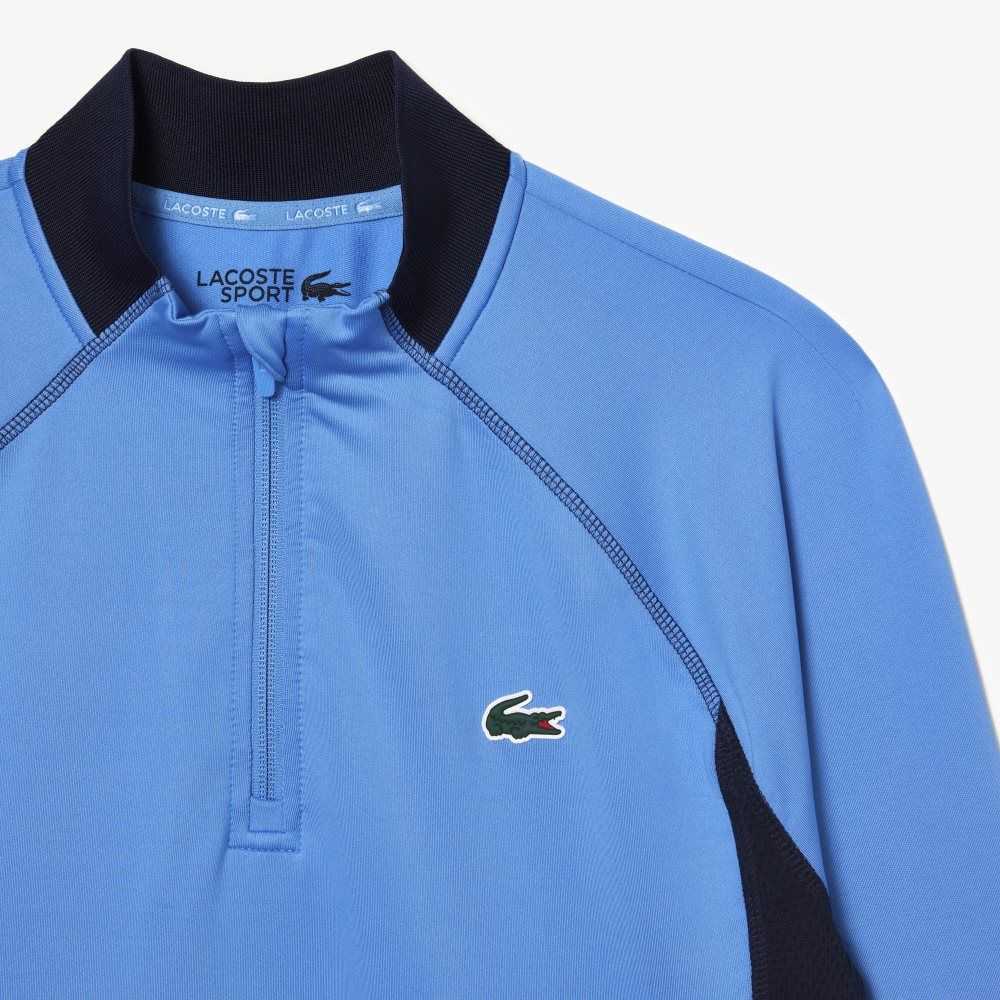 Lacoste Half Zip Golf Sweatshirt Blue / Navy Blue | SMV-869201