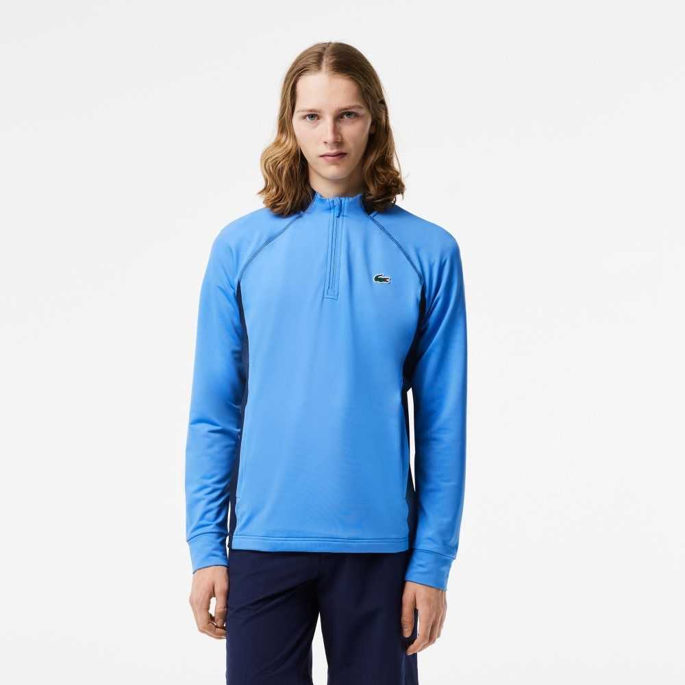 Lacoste Half Zip Golf Sweatshirt Blue / Navy Blue | SMV-869201