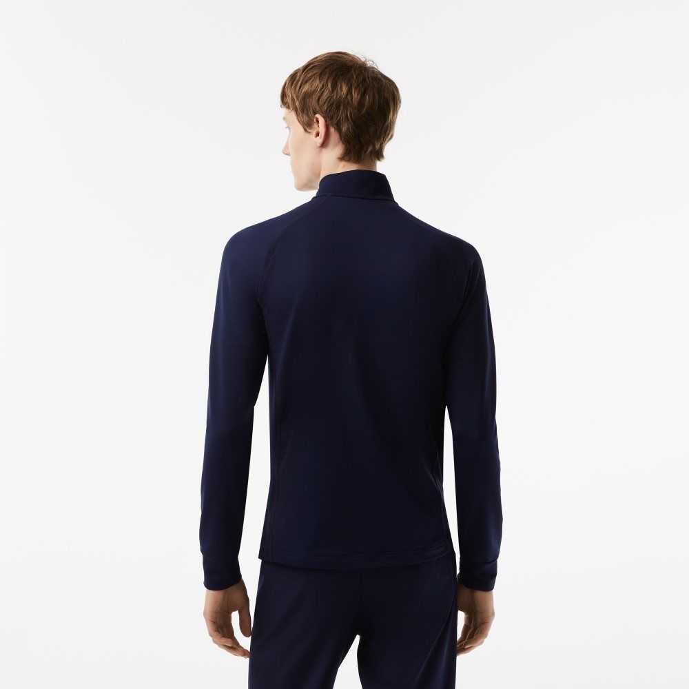 Lacoste Half Zip Golf Sweatshirt Navy Blue | ITX-784069