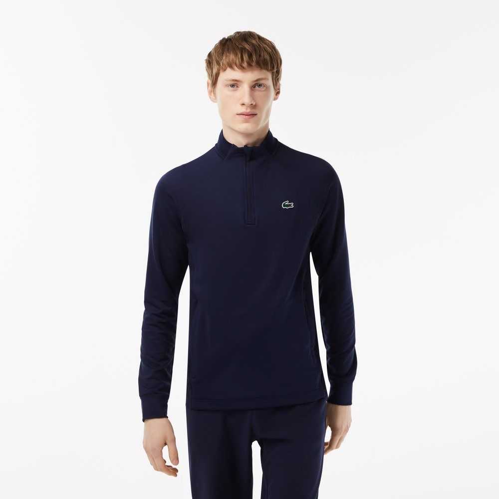 Lacoste Half Zip Golf Sweatshirt Navy Blue | ITX-784069