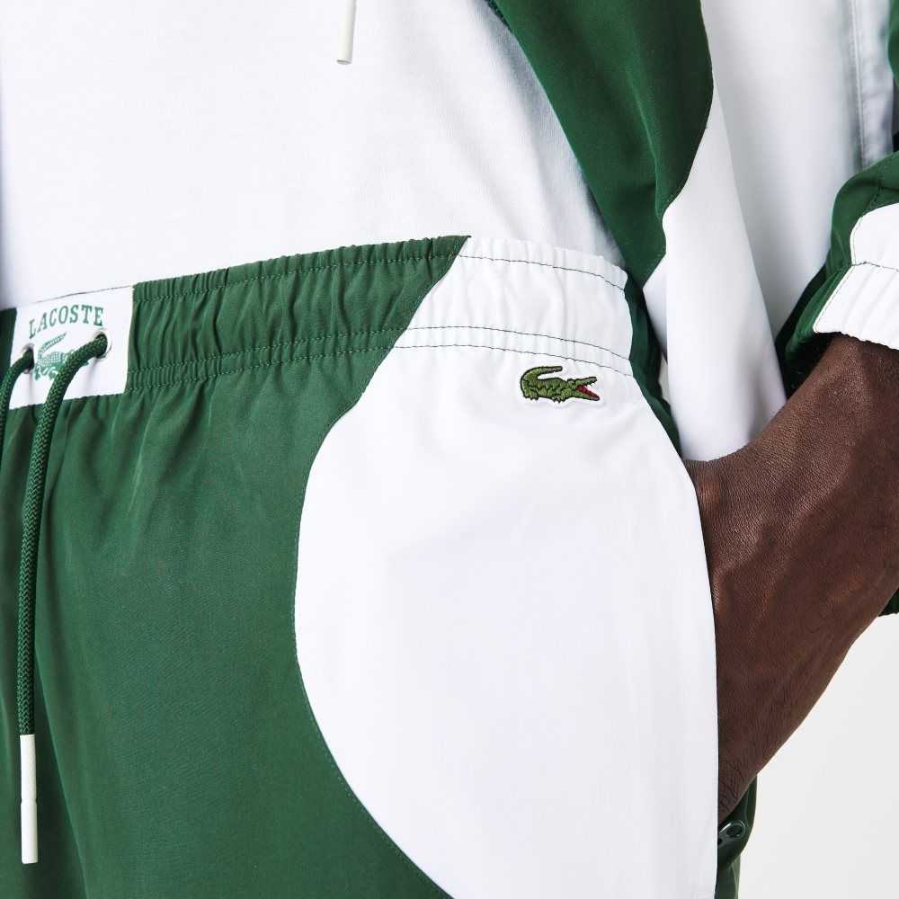 Lacoste Heritage Graphic Track Pants Green / White | TCW-753860