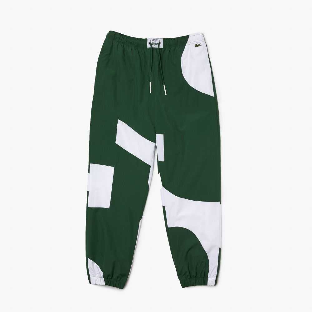 Lacoste Heritage Graphic Track Pants Green / White | TCW-753860