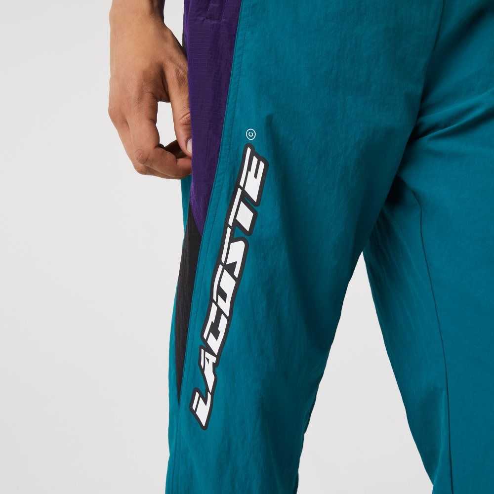 Lacoste Heritage Regular Fit Color-Block Trackpants Green / Purple / Black | CAD-125647