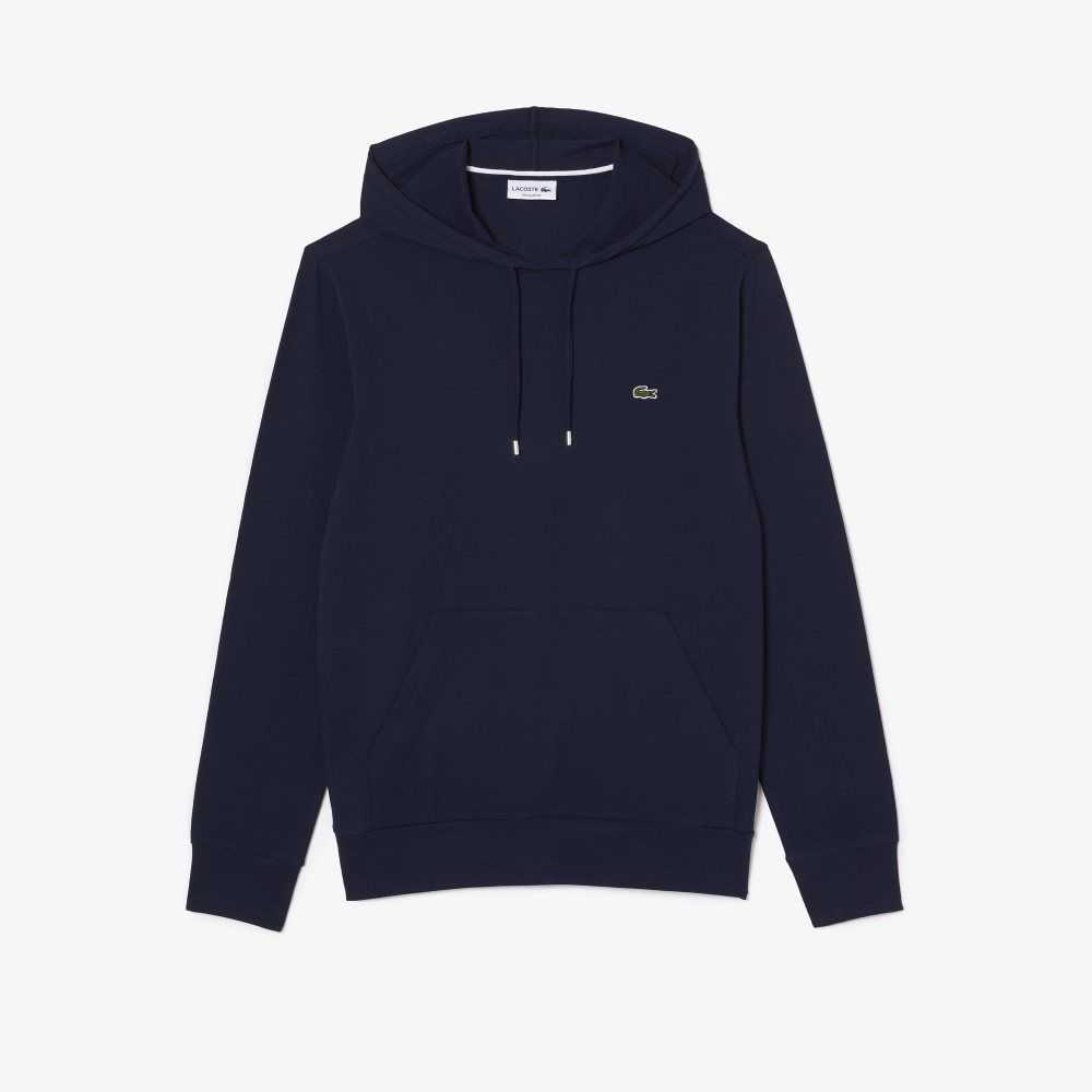 Lacoste Hooded Cotton Jersey Sweatshirt Navy Blue | CQS-452130