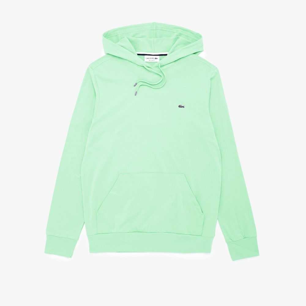 Lacoste Hooded Cotton Jersey Sweatshirt Light Green | DOU-940318