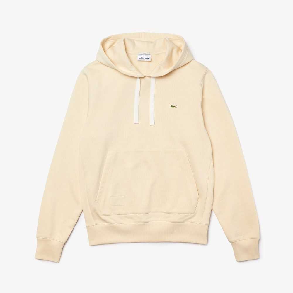 Lacoste Hooded Organic Cotton Sweatshirt Beige | NZJ-345082