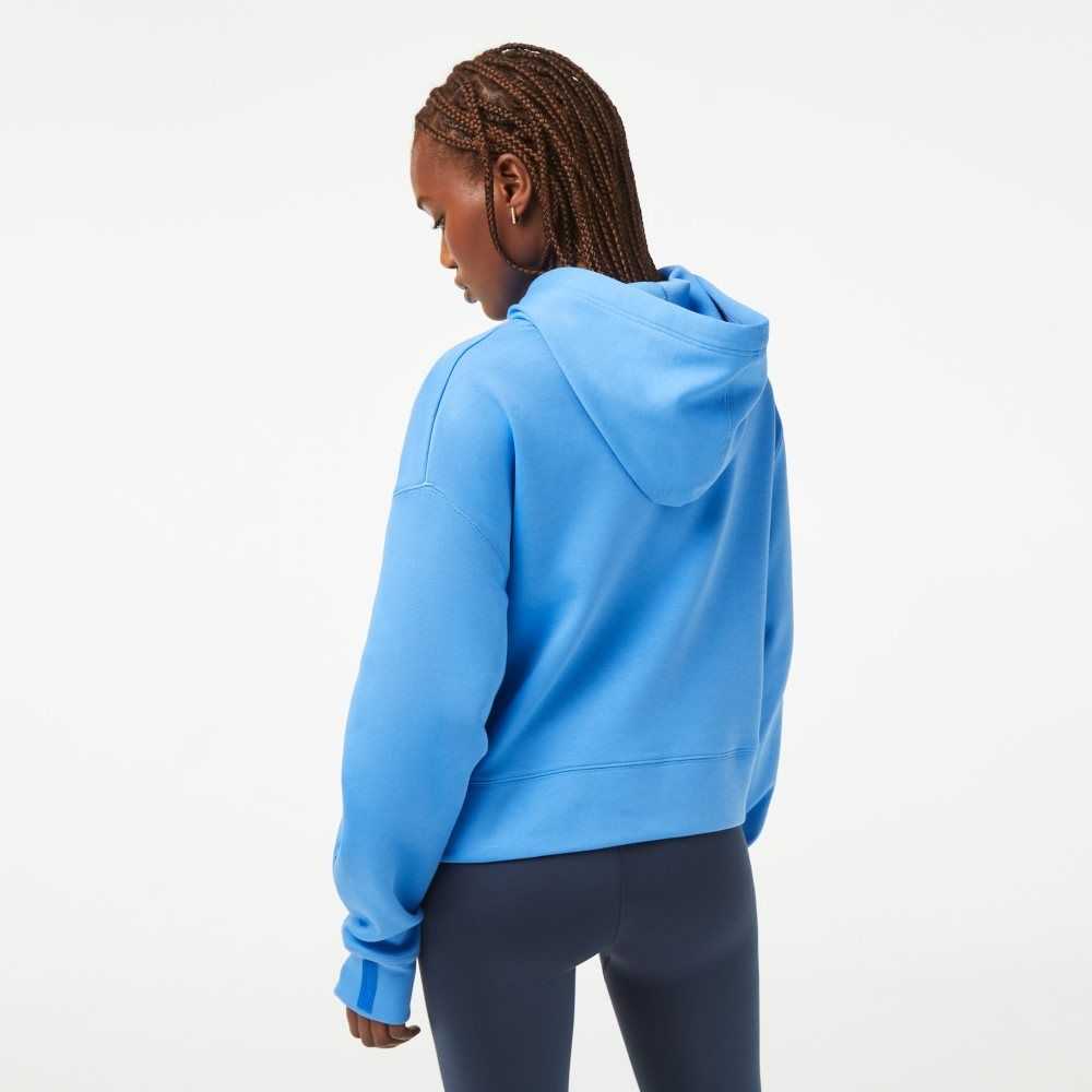 Lacoste Hooded Sweatshirt Blue | TXH-347519