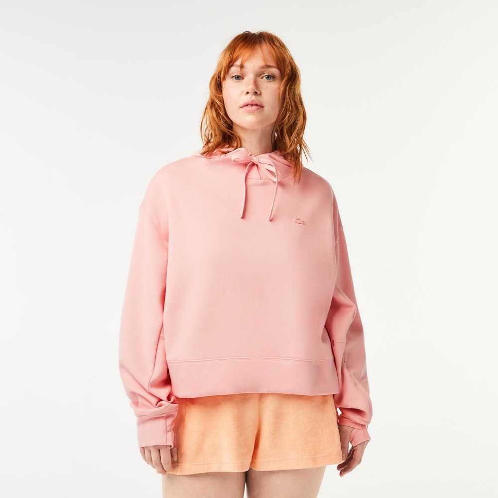 Lacoste Hooded Sweatshirt Pink | FQJ-526978